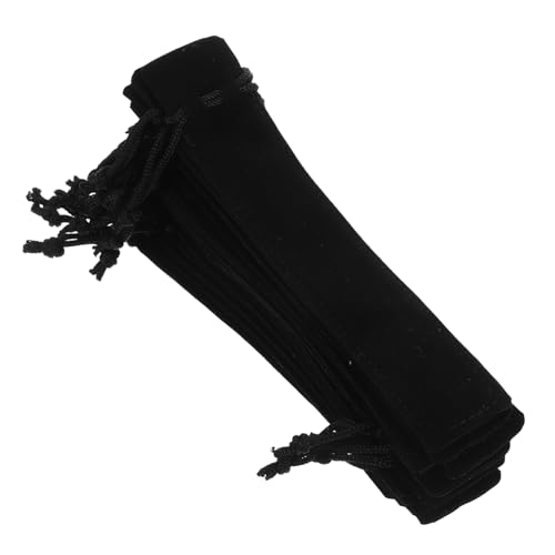 Lurrose 20stücke Stifteetuis Aus Samt Mit Kordelzug Stifthüllen Zum Verpacken Schreibwarenbeutel Für Schule Und Reisen Schwarz Großes Fassungsvermögen von Lurrose