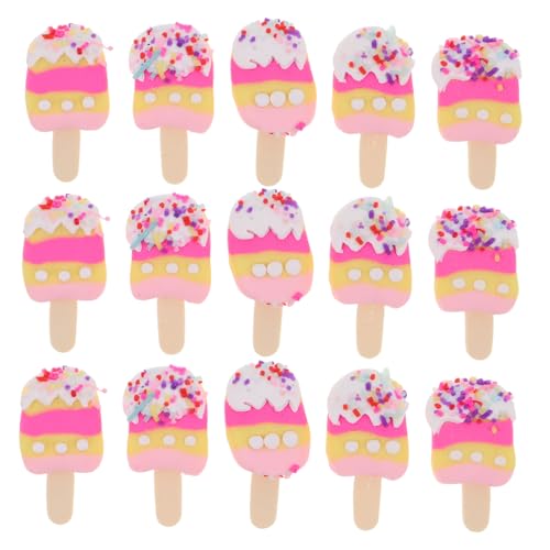 Lurrose 20 Stück Teiliges Ice Charms aus Polymer Clay Realistische Miniatur Dessert Cabochons Flache Rückseite Leichte Süßigkeiten Anhänger für Armbänder Haarschmuck Haarspangen DIY von Lurrose