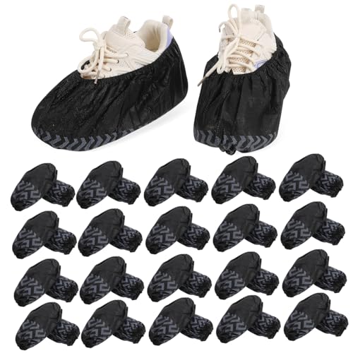 Lurrose 200 Stück Einweg Schuhüberzüge rutschfest Atmungsaktiv Vlies Schutz für Innenräume Bodenschutz Leicht Anzuziehen von Lurrose