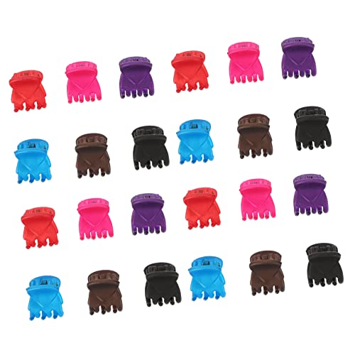 Lurrose Haarklammer 24st Clip Mini-haarklammern Für Frauen Kopfbedeckung Für Damen Französische n Französische Haarnadel n Für Damen Helles Schwarz Südkorea Fräulein Plastik von Lurrose