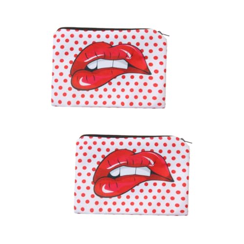Lurrose 2Er-Box Damen-Make-up-Taschen Kulturbeutel für Damen Kosmetiktasche Schulbedarf+ kulturtasche für Frauen geldschrank Pencil Box Federmäppchen Bedrucken Zubehör für Stifttaschen von Lurrose