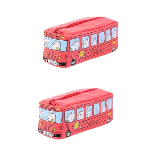 Lurrose 2St Federmäppchen Auto Stiftetasche Stifttaschen rot von Lurrose