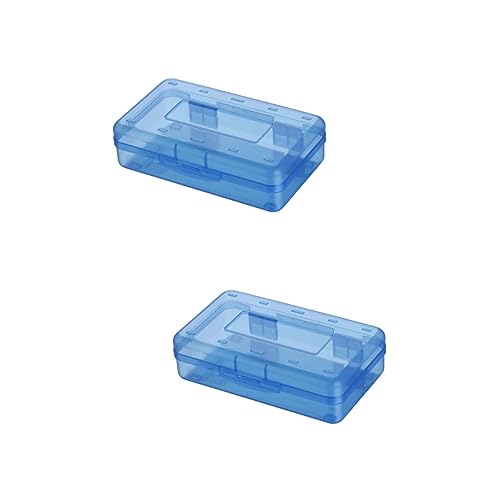 Lurrose 2St Mäppchen Aufbewahrungsbehälter für Bleistifte Bleistiftbehälter Kunststoff aufbewahrungsdose Storage Boxes Stift-Organizer Stifteetui für Studenten Einfach Schreibwaren-Box von Lurrose