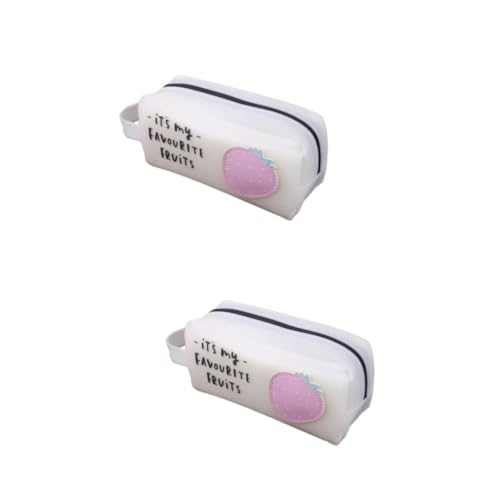 Lurrose 2stücke Großes Federmäppchen Im Obstdesign Praktische Und Langlebige Stiftetasche Für Mädchen Und Mädchen Für Schule Und Erdbeere von Lurrose