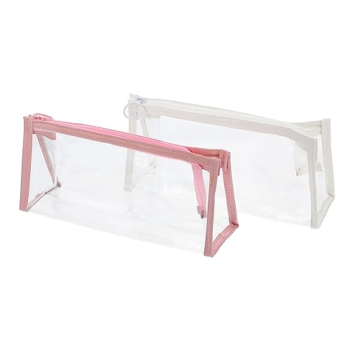 Lurrose 2Stücke Große Bleistiftbeutel Transparente Schreibwaren Organizer Für Praktische Stiftcontainer Für Schule von Lurrose