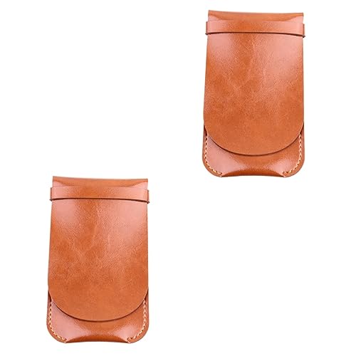 Lurrose 2stücke Handgefertigtes Federmäppchen Vintage Stiftehalter Gelb Stiftschutz Praktische Aufbewahrungstasche Für Büro Schule Und Zuhause von Lurrose