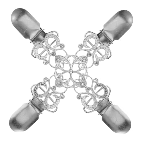 Lurrose 2stücke Pullover-clips Strasssteinen Strickjackenverschluss Cinch-clips Für Kleidung Mantel-kleidungsclip Schal-strickjacken-clips Strickjacken-clips Für Damen von Lurrose