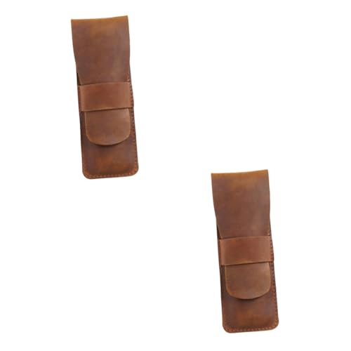 Lurrose 2stücke Retro Stiftetui Handgefertigte Einfache Federtasche Echtem Für Schüler Und Studenten Und Für Stifte Und Bleistifte von Lurrose