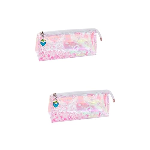 Lurrose 2stücke Transparente Stiftetasche Mit Großem Fassungsvermögen Kreative Reflektierende Federtasche Für Schüler Geeignet Als Bleistift Und Schreibwaren-Organizer von Lurrose
