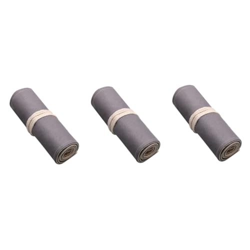 Lurrose 3 STK Bleistift-aufbewahrungs-Organizer Mäppchen Stifthalter Tragbarer Bleistift Etui Kugelschreiber Bleistift Buntstifte Stifte + Bleistift Aufbewahrungstasche Für Pinsel Grey von Lurrose