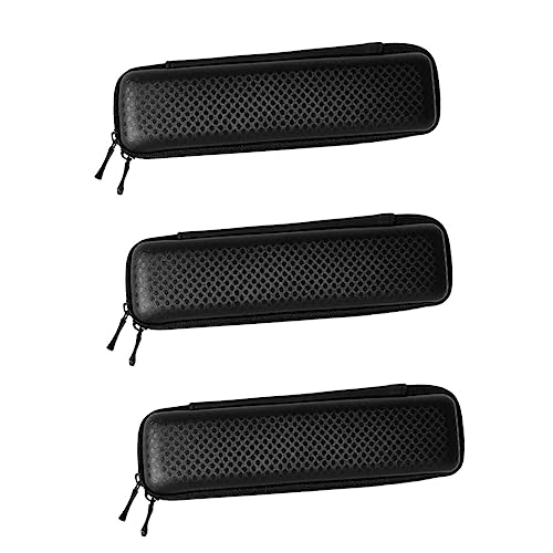 Lurrose 3stücke Doppelreißverschluss Stiftetui Eva Mehrzweck-federmäppchen Für Schule Büro Und Langlebiges Schützendes Design Schwarz Für Stifte Kopfhörer Und Zubehör von Lurrose