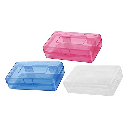 Lurrose Bleistiftboxen Mit Hervorragender Verarbeitung 3er-Pack Einfaches Großzügiges Aussehen Für Studenten Farbe von Lurrose