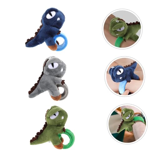 Lurrose 3stücke Dinosaurier Slap Armband Cartoon Tier Slap Bands Plüsch Partyzubehör Schlagarmbänder Zur Dekoration Für Geburtstage Halloween Weihnachten von Lurrose