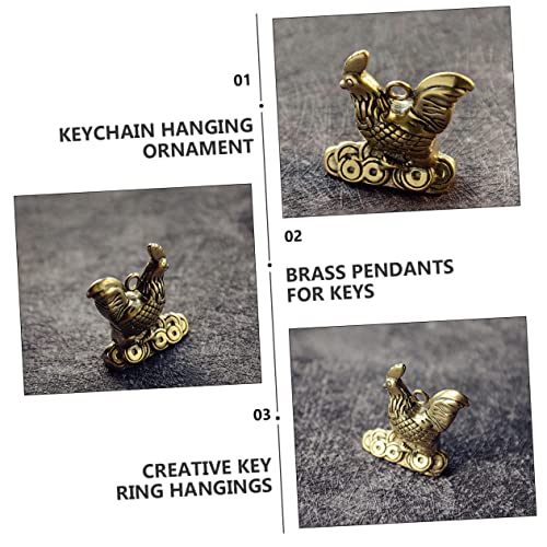 Lurrose 3 Stücke Keychain Messing Anhänger Kreative Schlüssel Ringbehänge Einzigartige Schlüsselring DIY Charme von Lurrose