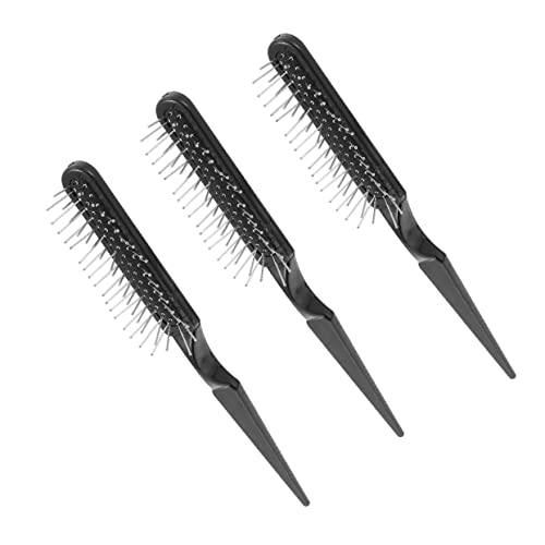 Lurrose 3st Kamm Haarbürste Für Frauen Haarbürste Mit Rattenschwanzpickel Damen Perücken Neckisch Massagegerät Styling-haarbürste Massage-tools Werkzeug Stahldraht Metall Fräulein Abs von Lurrose