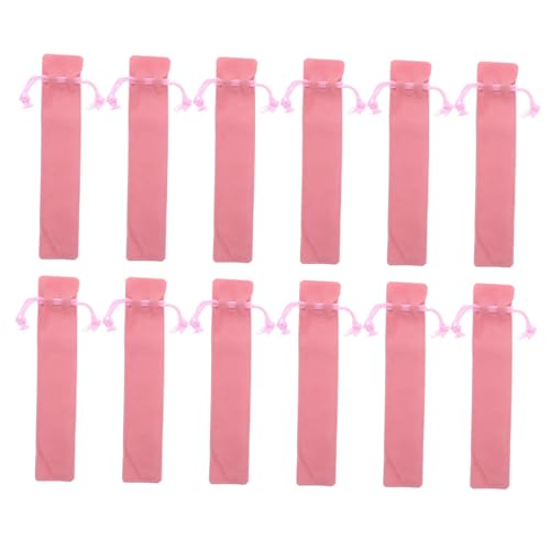 Lurrose 35 Stück Teiliges Stifttaschen Kordelzug Doppelseitig Verdickte Weiche Lint-Material Hülle Kompakte Mini-schreibgeräte-Tasche für Füller Gelstifte und Bleistifte für Schule Büro von Lurrose