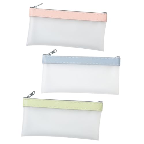 Lurrose 3stücke Federmäppchen Klein Tragbar Mit Reißverschluss Aus TPU Zum Aufbewahren Von Stiften Bleistiften Linealen Und Anderen Schreibutensilien Für Schüler Studenten Künstler von Lurrose
