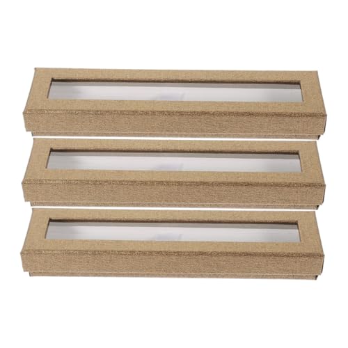 Lurrose 3stücke Papier Stiftboxen Mit Klarsichtfenster Praktische Aufbewahrung Für Füller Kugelschreiber Und Schreibwaren Für Büro Und Schulbedarf von Lurrose