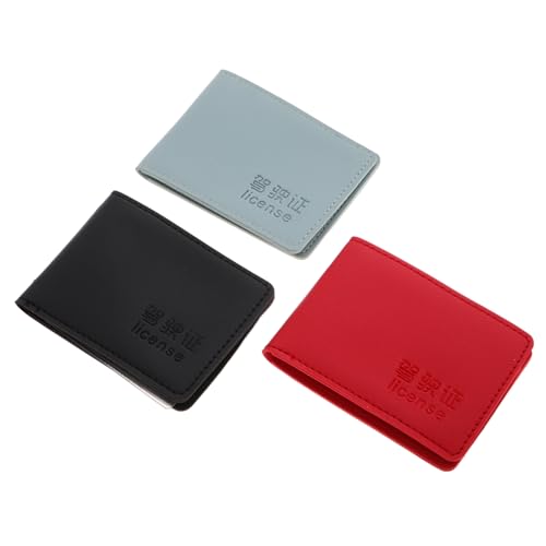 Lurrose 3stücke Kunstleder-führerscheinhalter Und Autoregistrierungsmappe Multifunktions-dokumentenhalter Für Fahrzeugschein Und Führerschein Autozubehör Für Reisen Und Alltag von Lurrose