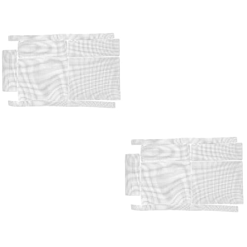 Lurrose 4 Sätze Gewebtes Netz Kunststoff-Canvas-garn Kunststoff Leinwand Handwerk Kunststoffgeflecht Für Segeltuch Taschenteile Weben Taschenwebbrett Runden Weiß Gitter Plastik von Lurrose