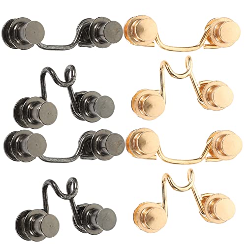 Lurrose 4 Sätze Taillenknöpfe Extender Hosenbundverlängerung elastisch Spanner Hosenbundknöpfe Jeans-Manschettenknöpfe Taillenschnallen verstellbare Taillenknopfverlängerung Legierung von Lurrose