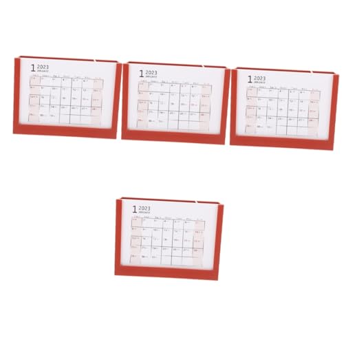 Lurrose 4 Stück 2023 2023 Stifthalter-tischkalender Kleiner Tischkalender 2023 Kalender Stifthalter Kalender Bleistift Mini-standkalender Stifthalter Tasse Büro Kasten Fernbedienung P.s von Lurrose