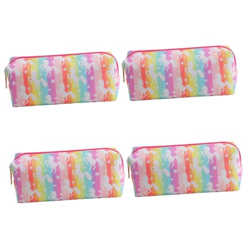 Lurrose 4stücke Großer Cartoon-stiftetui Für Mädchen Bunte Einhorn-mäppchen Mit Großer Kapazität Für Stifte Und Für Schule Und Kreative Aktivitäten von Lurrose