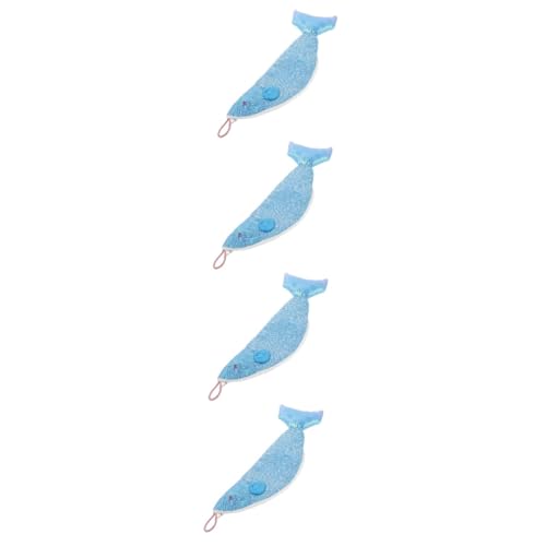 Lurrose 4 Stück Koi-Federmäppchen Stifthalter Stiftehalter Bleistifttasche Schreibzeugtasche Stiftebehälter Beutel Schultaschen Aktentasche Stifttaschen dünnes Federmäppchen Stoff Sky-Blue von Lurrose