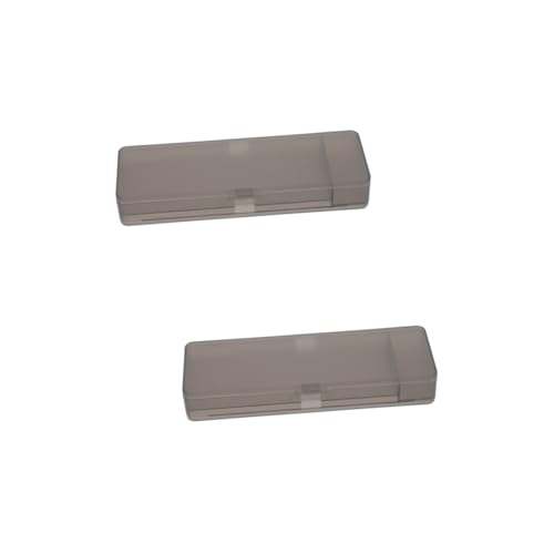 Lurrose 4stücke Oblong Aufbewahrungsboxen Für Schreibwaren Transparente Mehrzweck Federmäppchen Doppel-Layer Stifthalter Für Schule Und Büro von Lurrose