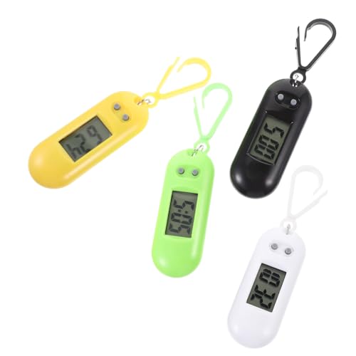 Lurrose 4 Stück Lustige Digitale LED Schlüsselanhänger Uhr Praktische Clip Taschenuhren Leicht Ablesbar Robustes Material für Rucksack oder Gürtel Zufällige Farben Zufällige Farbe von Lurrose