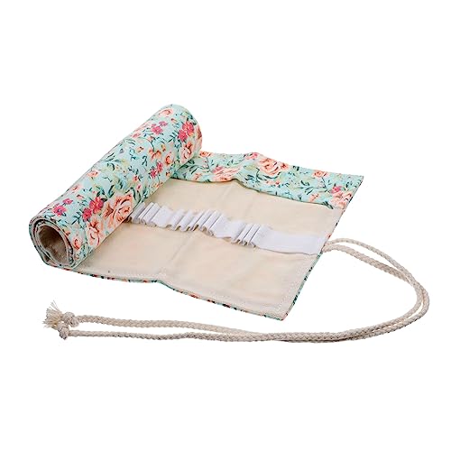 Lurrose 4 Stück Rolle Farbiges Federmäppchen Besteck Tragetasche Federmäppchen Masse Handwerk Werkzeugtasche Stifthalter Bleistift Mit Großer Kapazität Canvas-Taschen-Organizer Segeltuch von Lurrose
