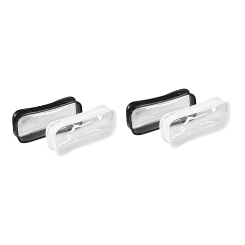 Lurrose 4 Stück Stiftetui PVC-Material Schreibwarentasche Federmäppchen aufbewahrungssack Storage Pockets Storage Bags Stiftbeutel zur Aufbewahrung von Schreibwaren Briefpapierbeutel von Lurrose