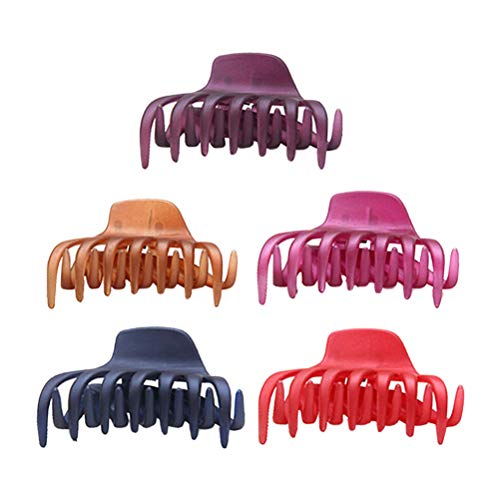 Lurrose 5 stücke Kunststoff Matte Hair Claw Clips Große Hair Claw Clamp Haarschmuck für Frauen Mädchen von Lurrose