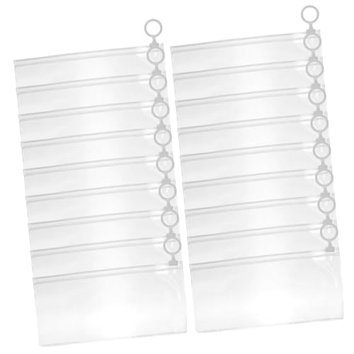 Lurrose 50 Stück Transparente Schreibwaren Tasche Stifttasche Aus Kunststoff Schreibtisch-Organizer Mäppchen Stiftetui-Organizer Schreibwarentaschen Bilden PVC Reisen Toilettenartikel von Lurrose