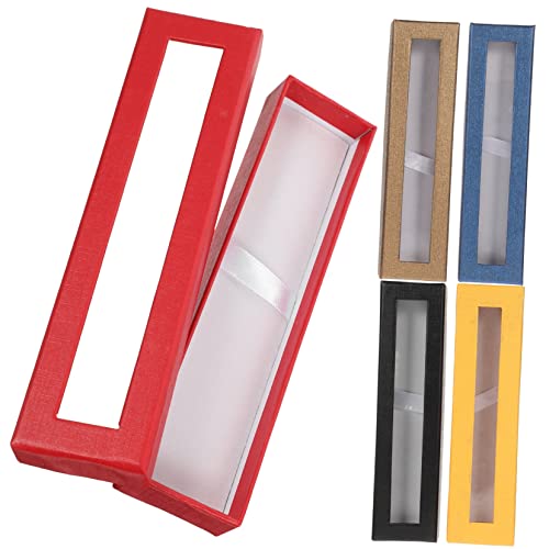 Lurrose 5stücke Protective Fountain Pen Box Durable Geschenkverpackung Leichte Und Tragbare Stiftaufbewahrung Mit Sichtfenster Für Familie Und Farben von Lurrose
