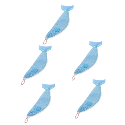 Lurrose 5st Koi-federmäppchen Makeup Tasche Aktentasche Klarer Kosmetikkoffer Make-up-Tasche Make-up-Schultasche Versiegelung Geldbeutel Kosmetiktasche Aufbewahrungstasche Stoff Sky-Blue von Lurrose