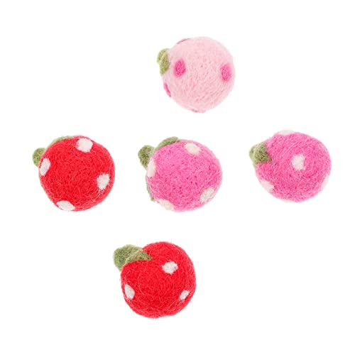 Lurrose 5stücke Manuelle Erdbeer Ornament Schöne Diy Brosche Haar Accessoires Material Für Basteln Und Handwerk von Lurrose