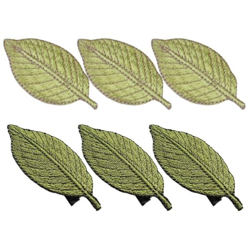 Lurrose 6 Stück Blatt-Haarspangen Grüne Blätter Haarnadel DIY Pflanzen-Haarspangen Haar-Accessoires Für Frauen Und Mädchen von Lurrose