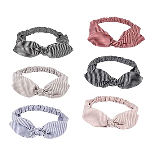 Lurrose 6st Kaninchen Zubehör Handtuch Stirnband Yoga-zubehör Make-up-zubehör Make-up-stirnband Badezubehör Turban Stirnbänder Haarband Elastisches Stirnband Ohr Fräulein Haare Hoch von Lurrose