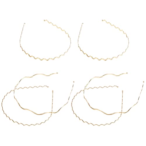 Lurrose 6 Stücke Goldene Metall Wellenlinie Stirnbänder Braut Haarreifen Elegante Kopfbedeckung Hochzeit Haarschmuck Für Frauen Mädchen von Lurrose