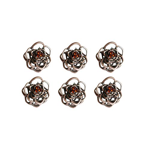 Lurrose 6 stücke Aushöhlen Rose Blume Klaue Haarspange Metall Haarschmuck für Frauen Mädchen von Lurrose