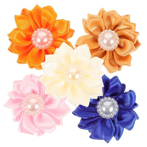 Lurrose 60 Stk DIY dekorative Blumen kinder Blumenkopfschmuck dekorative Reize Miniatursachen Hutflecken handgemachte handmade Haarnadel Zubehör Blumenbeete Stoff von Lurrose