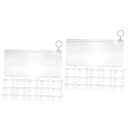 Lurrose 60stücke Teiliges Transparenter PVC-stiftetui Für Schüler Wasserdichtes Großes Federmäppchen Mit Reißverschluss Für Schule Studium Und Kreative Aktivitäten von Lurrose