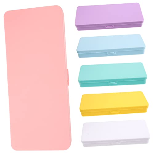 Lurrose 6Er Boxen Schreibwaren-Box Etui Harter Bleistift aufbewahrungsdose Storage Boxes Kawaii federmäppchen einfaches Federmäppchen Einfach und stilvoll Aufbewahrungskiste Werkzeugkasten von Lurrose