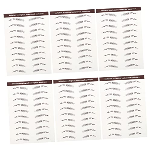 Lurrose 3D-Aufkleber 6st Aufkleber Für Augenbrauen Authentische Falsche Augenbrauen Aufkleber Für Falsche Augenbrauen Gefälschte Augenbrauenaufkleber Werkzeug Wasserdicht 3d Soja-tinte von Lurrose