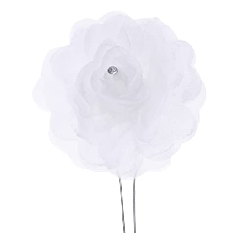 Lurrose 6st Braut Haarstäbchen Haarschmuck Für Frauen Haar Seitlicher Clip Vintage-bobby Blumenhaar Hochzeit Haarkämme Haarspangen Für Frauen Kopfschmuck Rose Kamm Weiß Brautjungfer von Lurrose