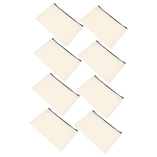 Lurrose 8 Stück Teiliges Canvas Kosmetiktaschen mit Reißverschluss Multifunktionale Leinwand Stifttasche für DIY Gestaltung Aufbewahrung von Kosmetik Stiften und Kleinteilen von Lurrose