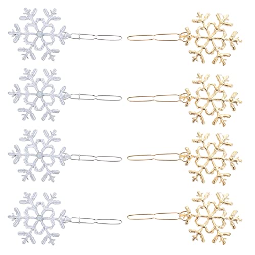 Lurrose 8Pcs Schneeflocke Haarspange Chrismas Schneeflocke Bobby Pins Haarschmuck für Kinder Mädchen Party Gefälligkeiten von Lurrose