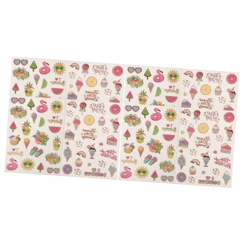 Lurrose 8blätter Hawaii Style Tattoos Aufkleber Temporäre Tattoos Für Erwachsene Hawaii Party-design Für Einfache Anwendung Und Entfernung Dekoration Für Sommerfeiern von Lurrose