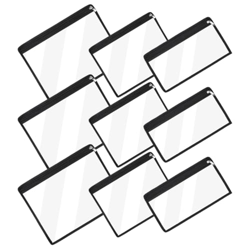 Lurrose Bleistifttasche in 3 Größen Mit Reißverschluss Große Stifttasche Robustes PVC Kompakt Für Schule Reisen Und Büro von Lurrose